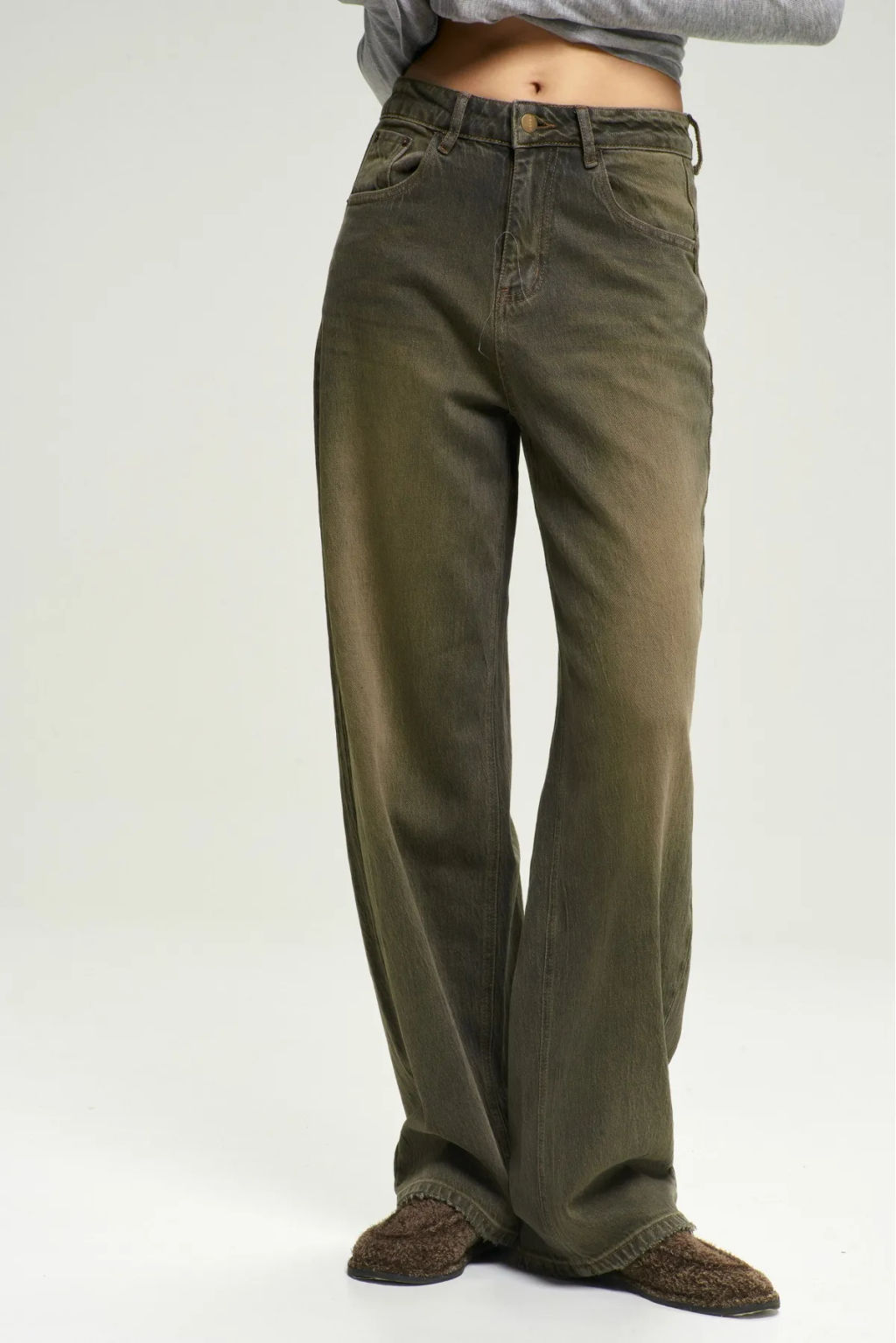 Джинсы RELAXED Washed Brown - Erist store фото 3