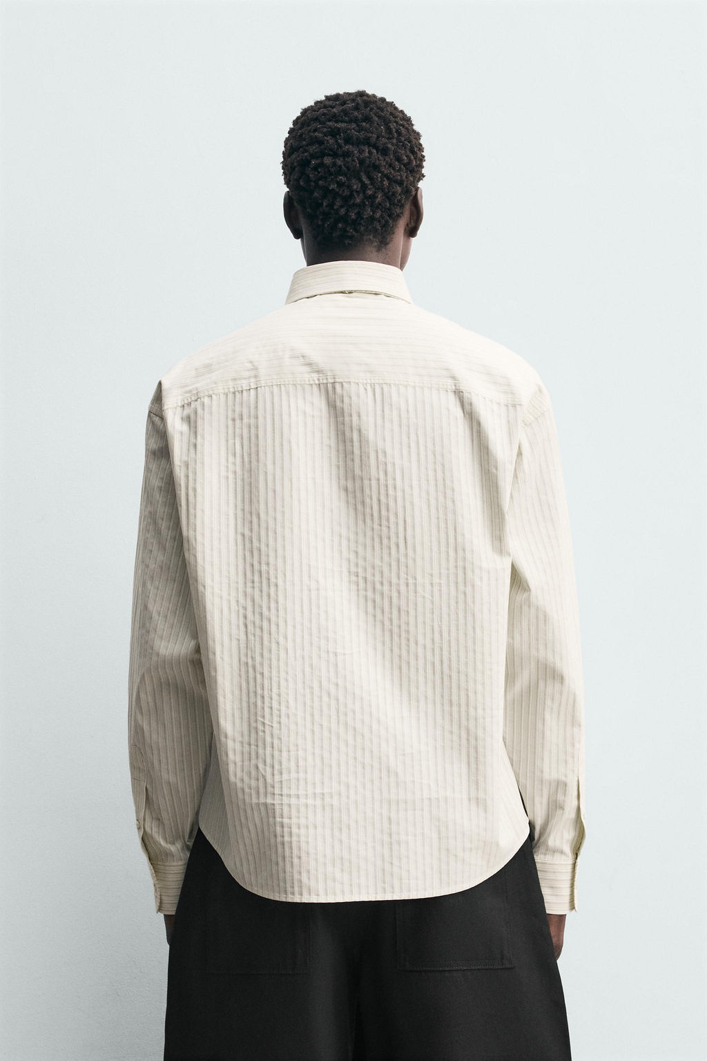 STRIPED SHIRT WITH CONTRAST TIE - Zara фото 11