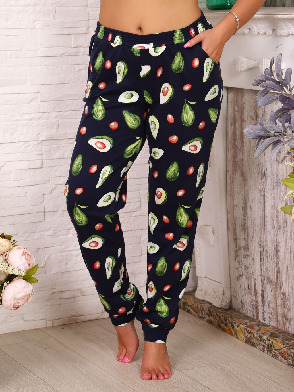 Брюки женские, модель 162М, трикотаж (Авокадо, синий) - Ивановотекстиль фото 4