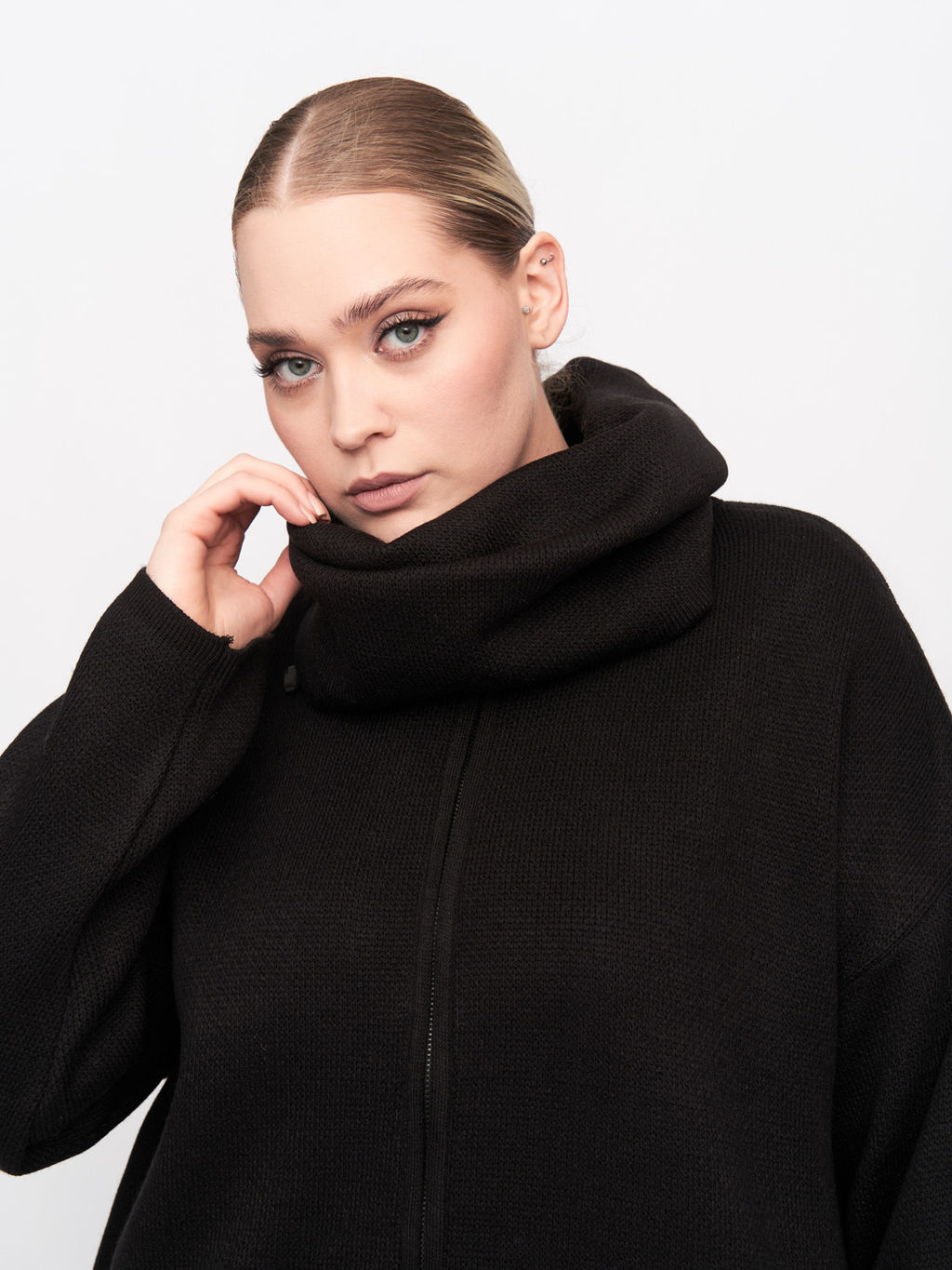 Пальто вязаное PL26767BLK01