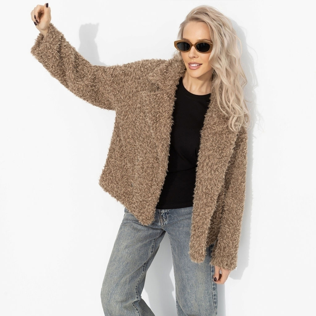 Полупальто с акцентным подкладом, Слишком заметна (oversize, 42-48) - Charutti фото 7