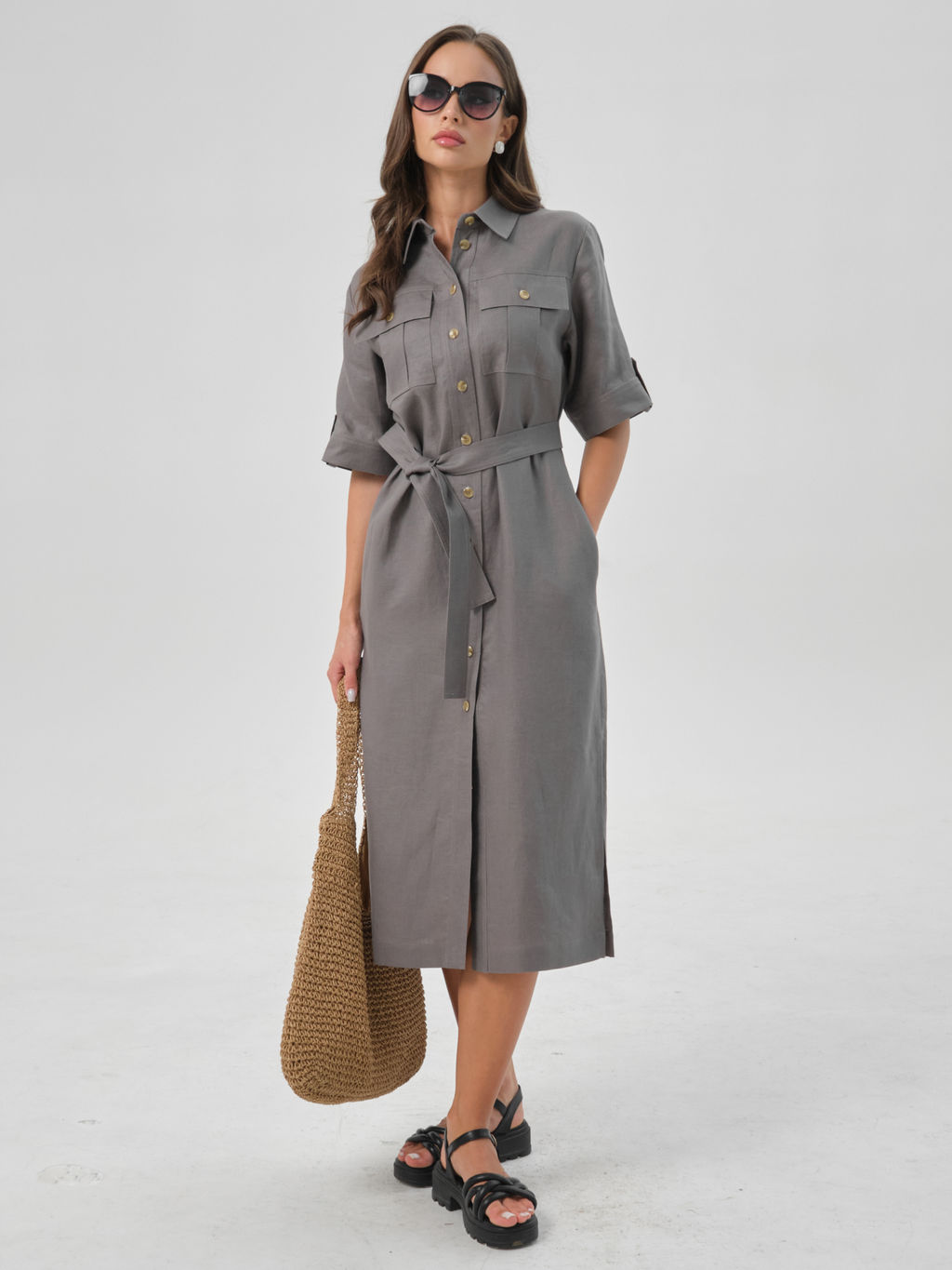 Платье льняное - Stilla фото 9