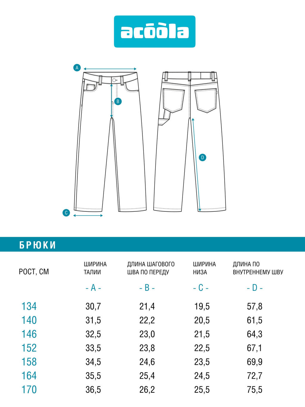 ACOOLA / Брюки джинсовые детские для мальчиков Nando синий  фото 8