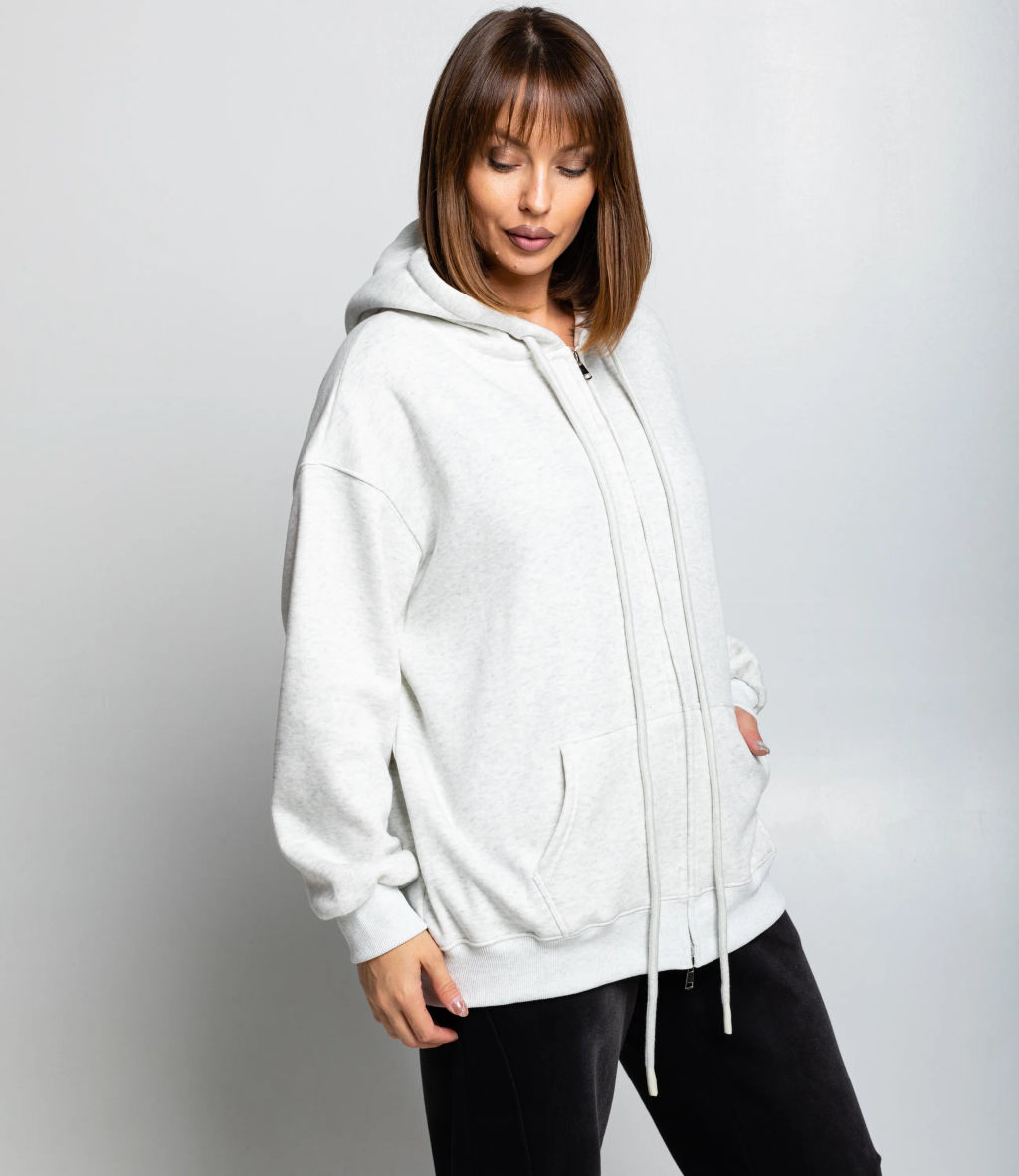 Толстовка #КТ8813 (9), светло-серый меланж