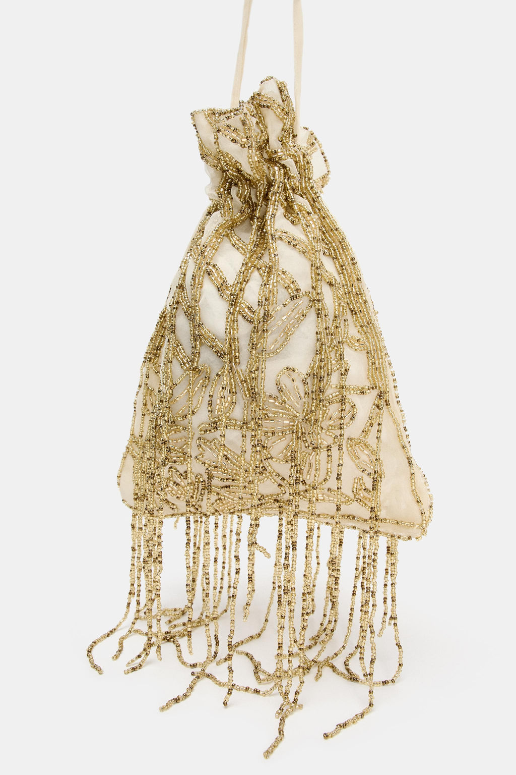 SACA FRUNCIDO LENTEJUELAS / Dorado - Zara фото 5