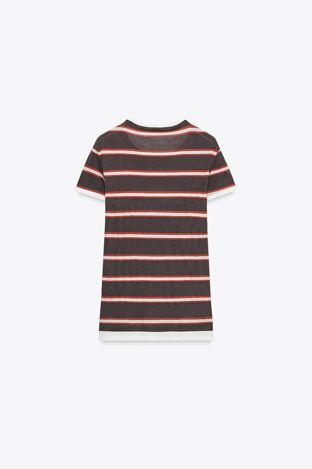 DOUBLE STRIPE T-SHIRT - Zara фото 13