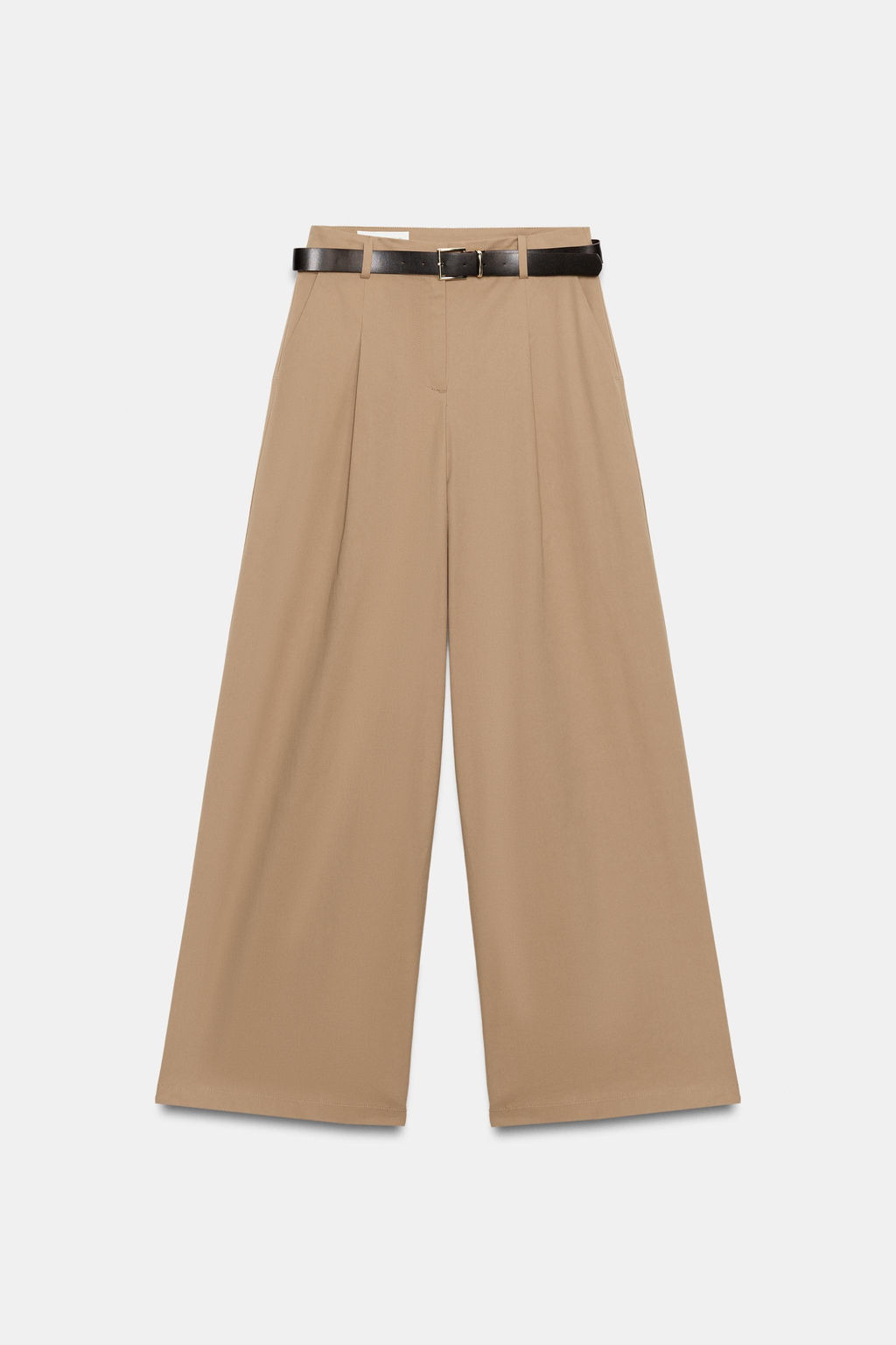 PANTAL?N ANCHO CINTUR?N / Tostado - Zara фото 7