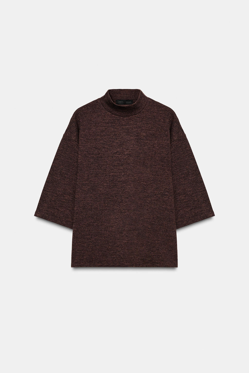 HIGH NECK PIQU_ T-SHIRT