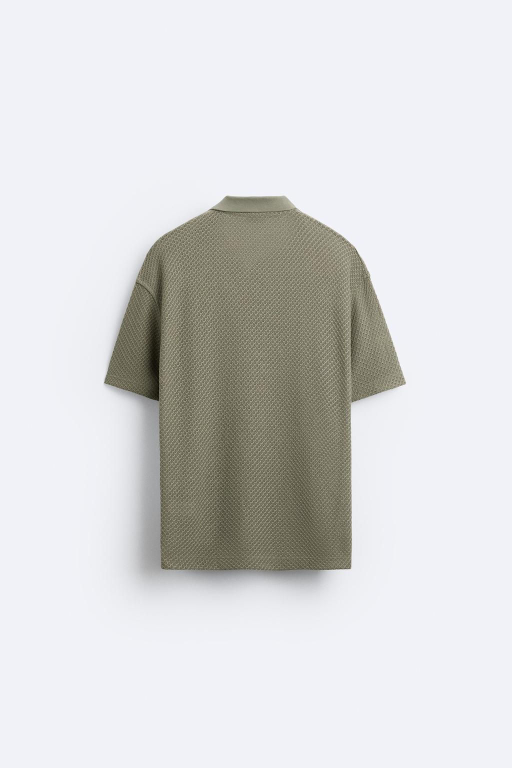 TEXTURED POLO SHIRT - Zara фото 7