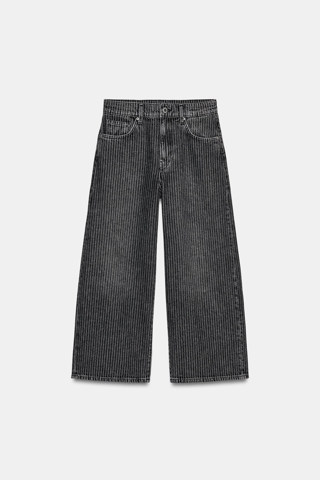 JEANS ZW COLLECTION CULOTTE TIRO MEDIO RAYAS / Negro - Zara фото 7