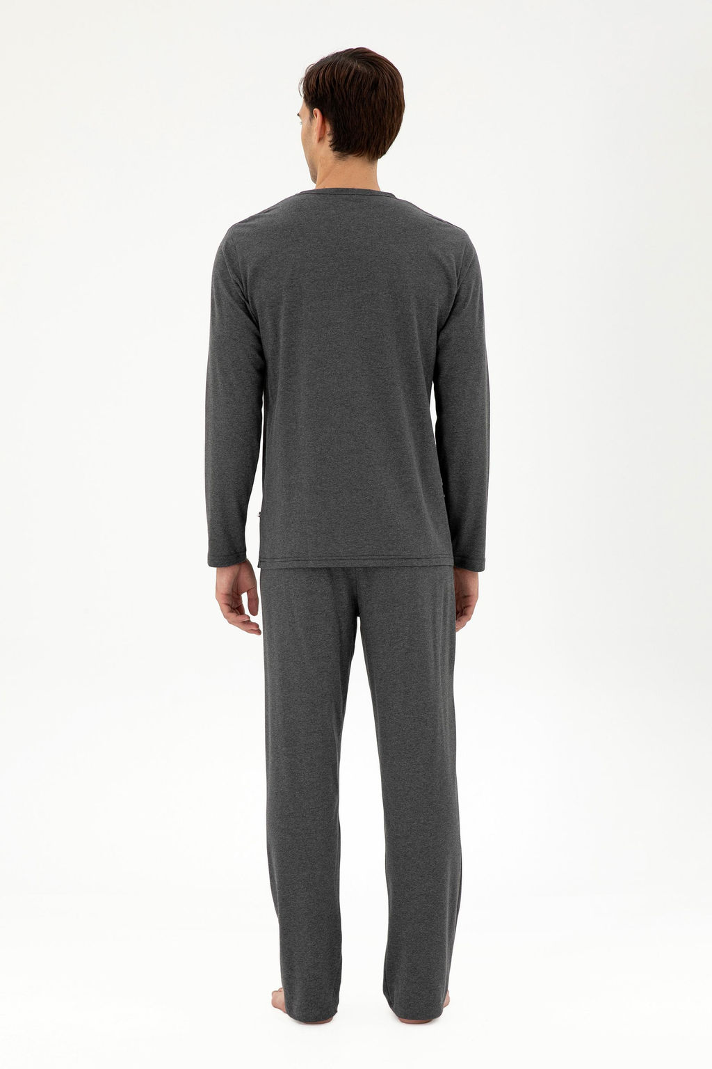 Мужской пижамный комплект антрацитового меланжевого цвета Неожиданная скидка в корзине - U.s. polo assn фото 4