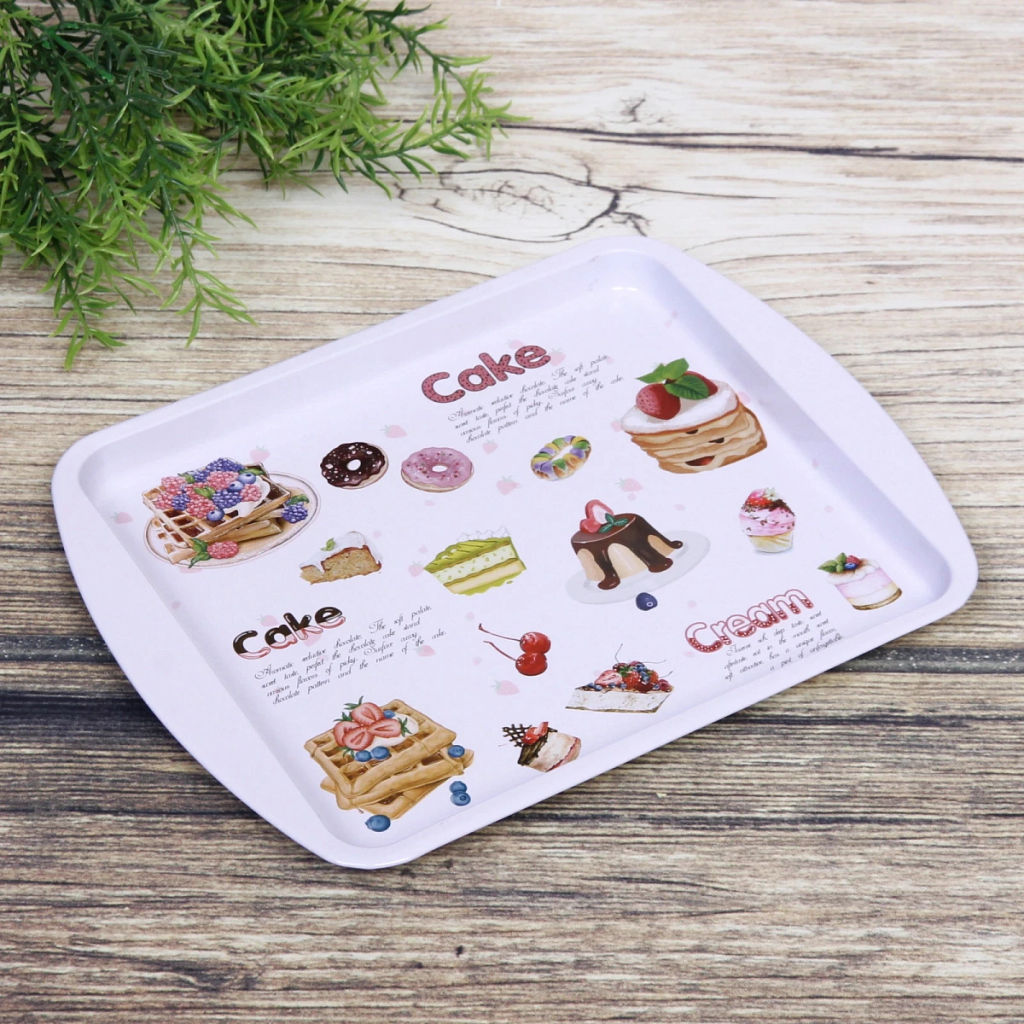 Цена за 2 шт. Поднос жестяной "Вкусняшки" 24,5*19,5см