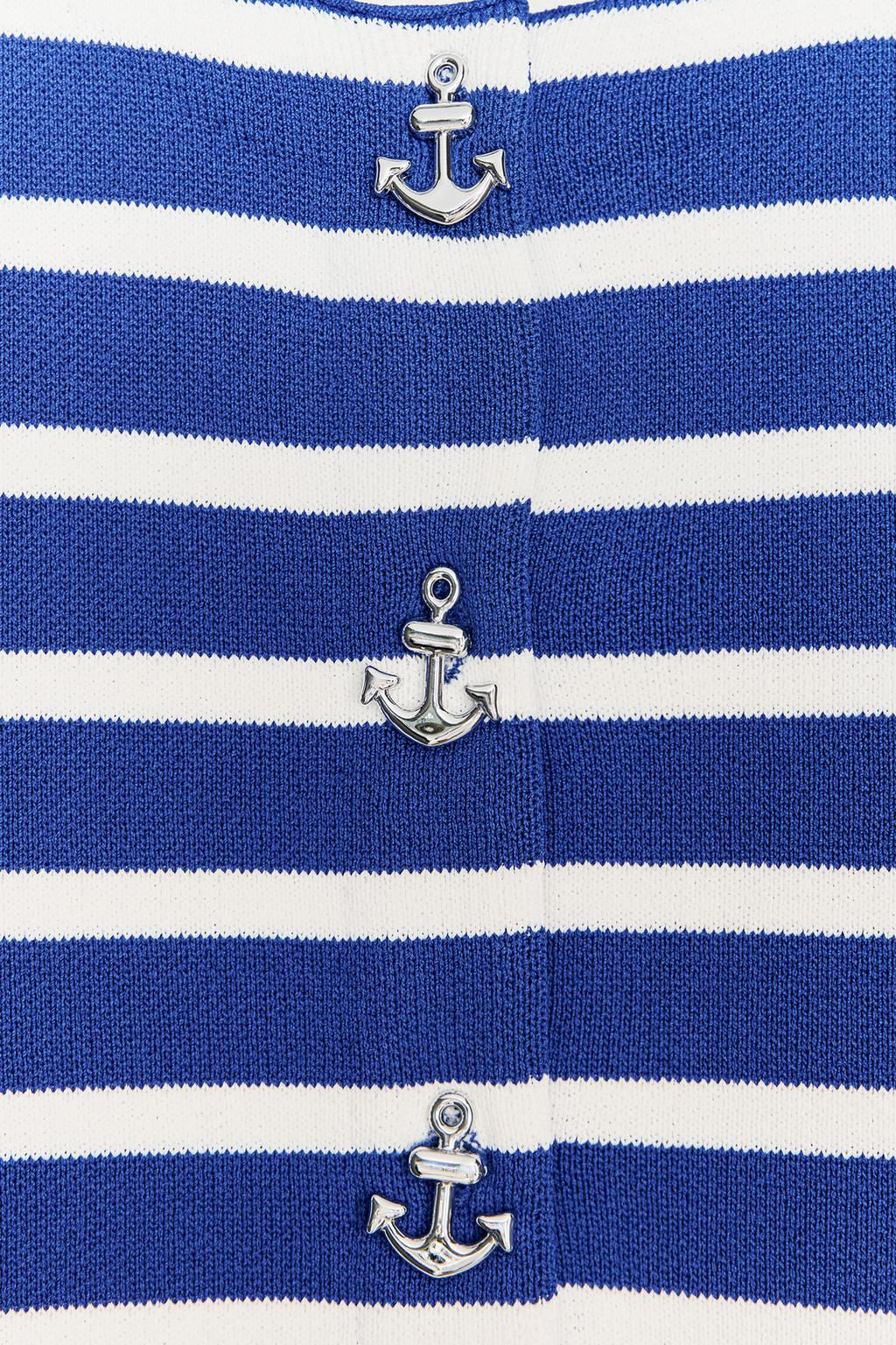 STRIPED KNIT SHORT SLEEVE CARDIGAN - Zara фото 6