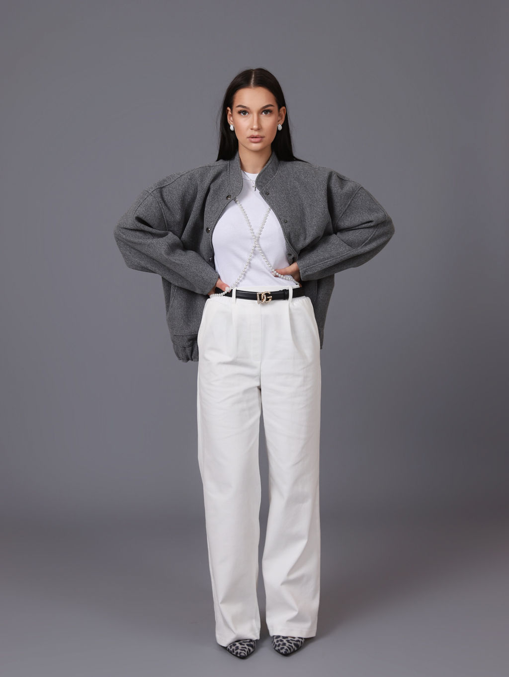 Женские Брюки широкие палаццо. С046 Белый от фабрики Спортсоло