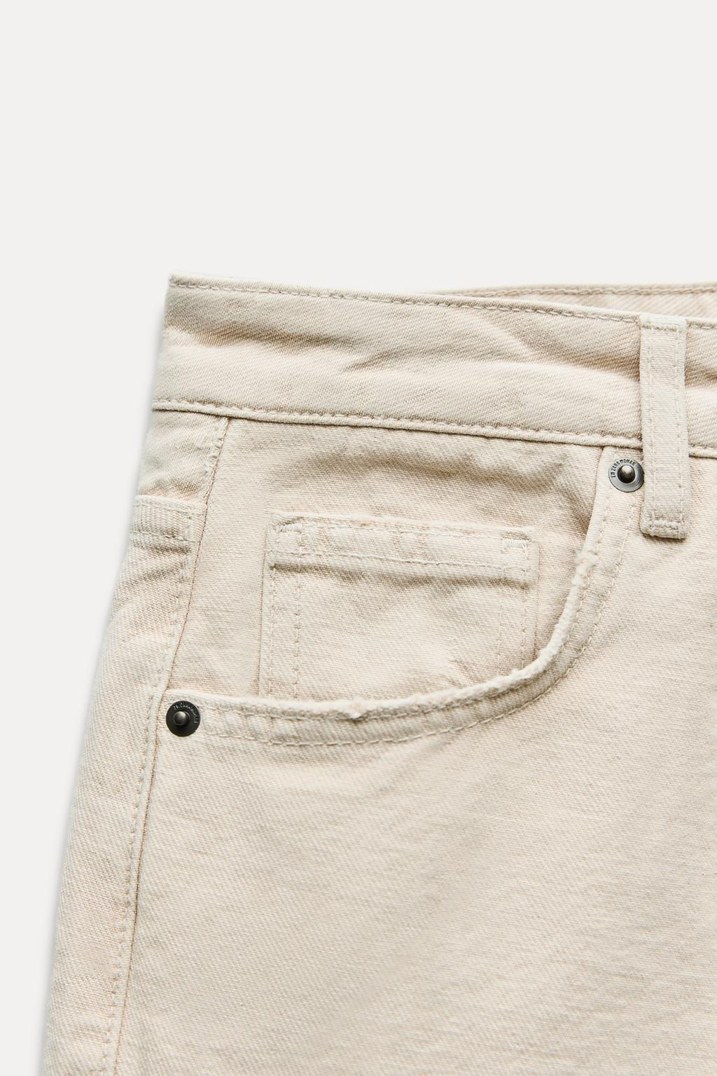 ZW COLLECTION STRAIGHT-LEG MID-RISE JEANS - Zara фото 6