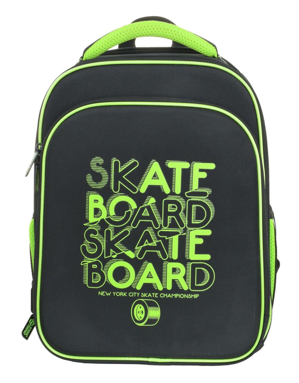 Рюкзак Schoolformat Neon skate, модель ERGONOMIC 2А4K, жесткий каркас, двухсекционный, 38х...