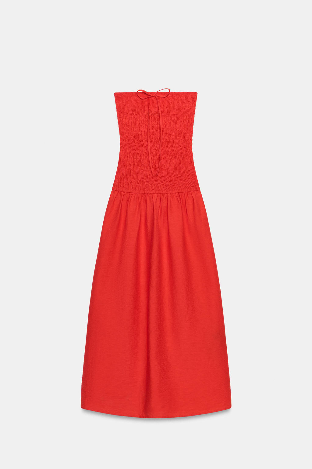 VESTIDO MIDI NIDO DE ABEJA / ROJO - Zara фото 6
