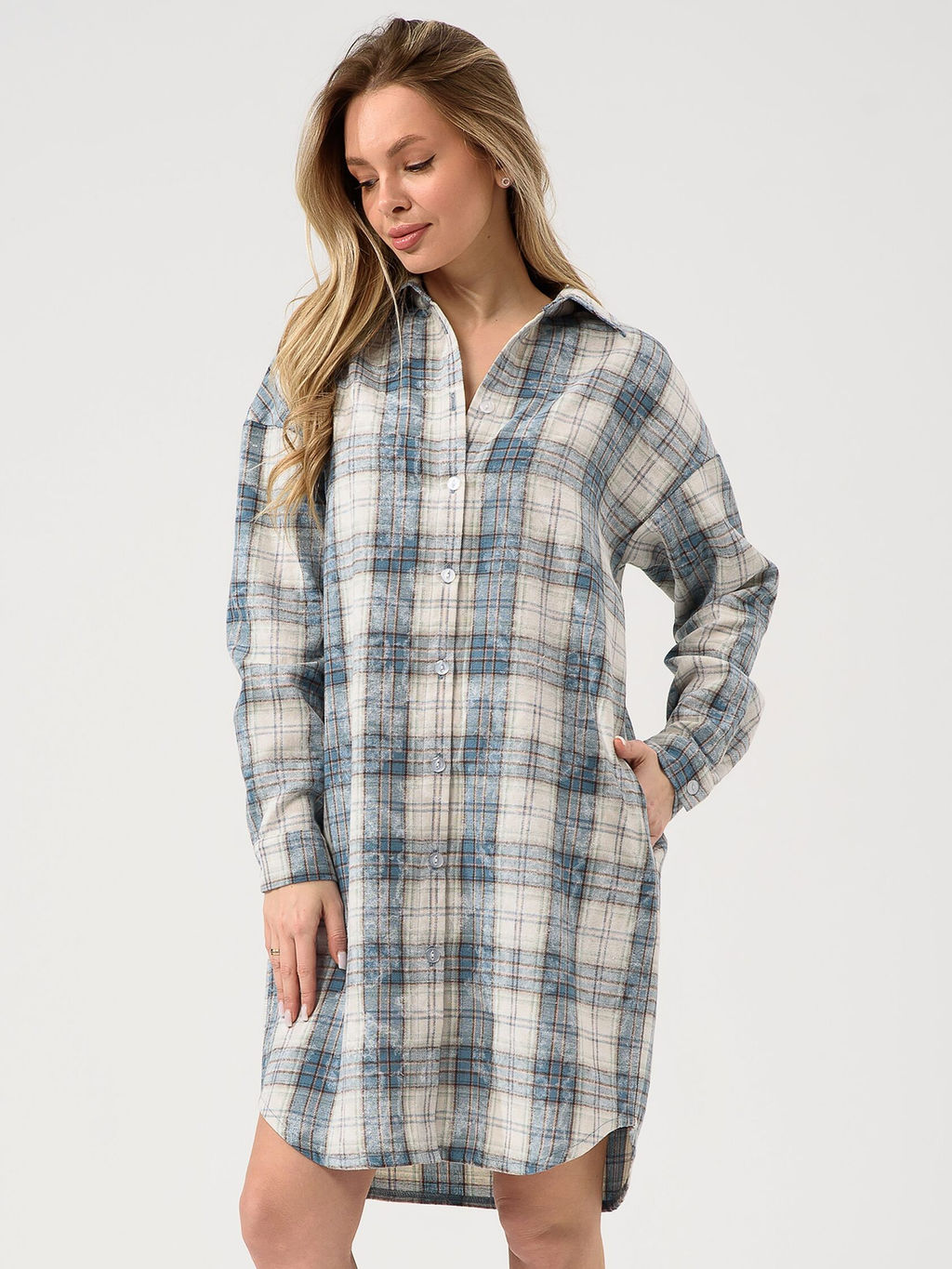 Халат фланель "Рубашка"