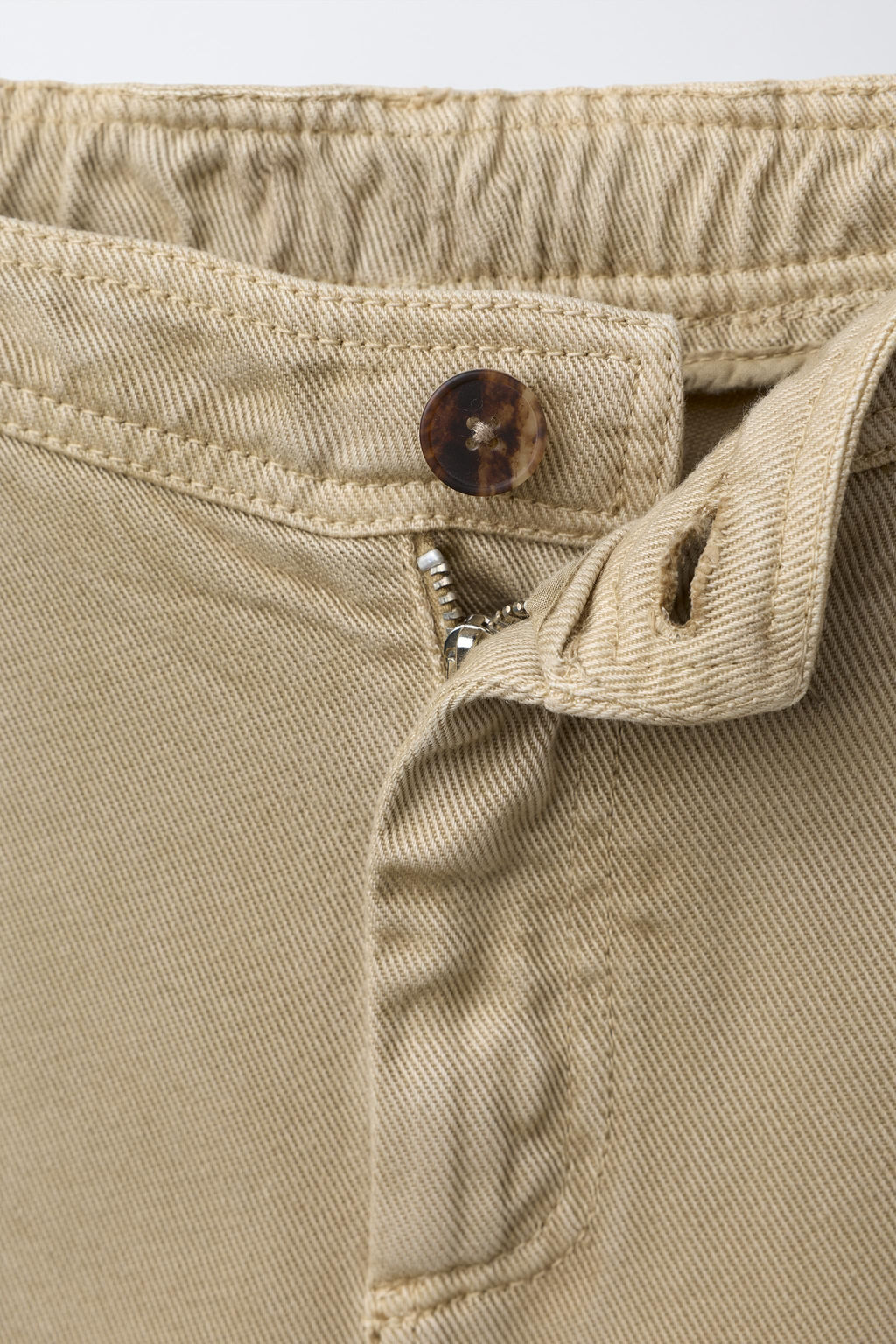 PANTAL?N FLUIDO CARGO BARREL / Beige - Zara фото 3