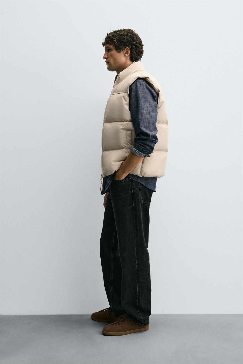 REGULAR FIT PADDED GILET - Zara фото 4
