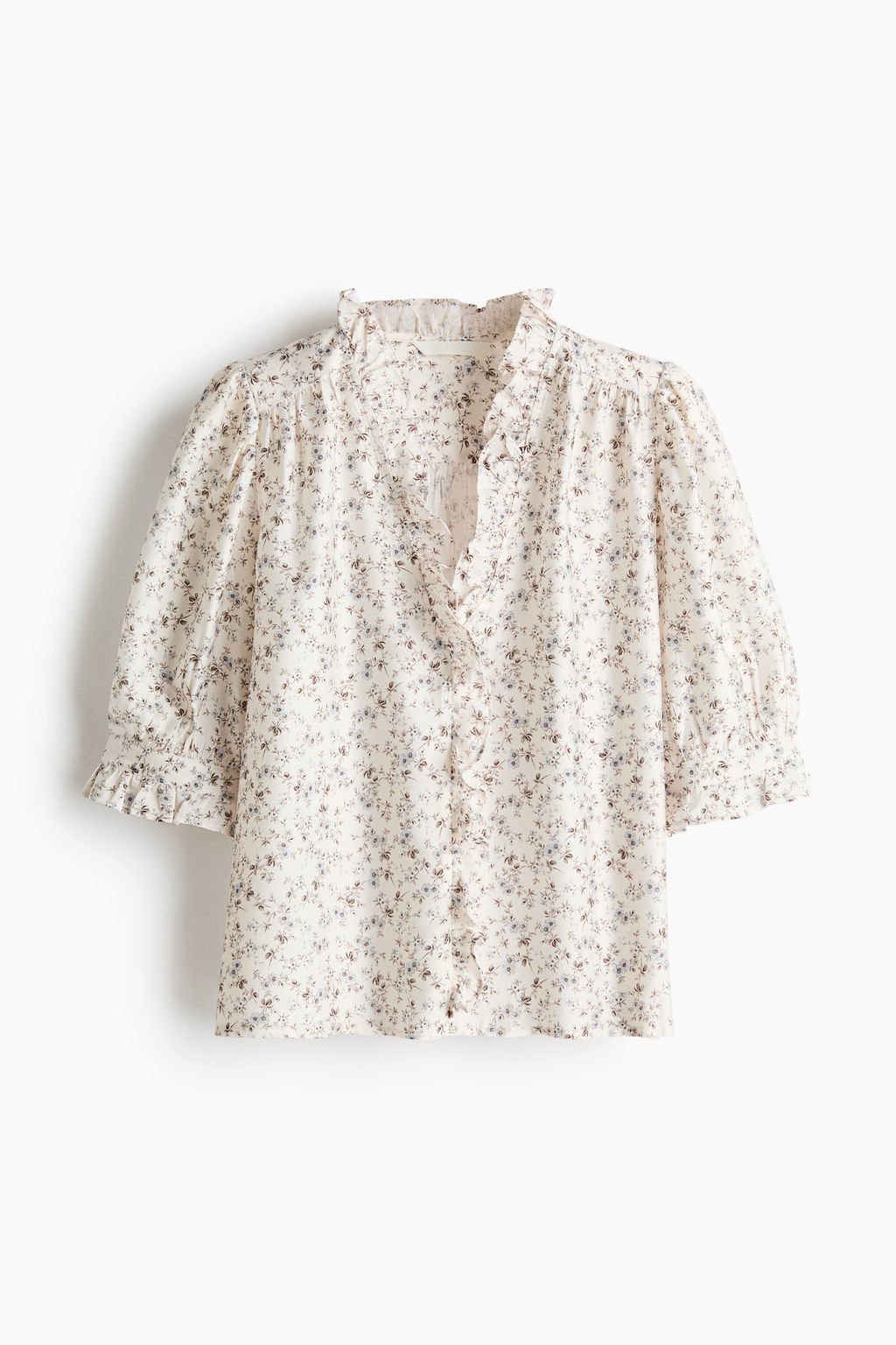 Blusa de volantes con mangas abullonadas - H&m фото 2