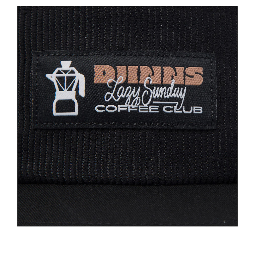 Бейсболка DJINNS арт. 5P Soft Flat Cap Sunday Coffee Cord (черный)  фото 3
