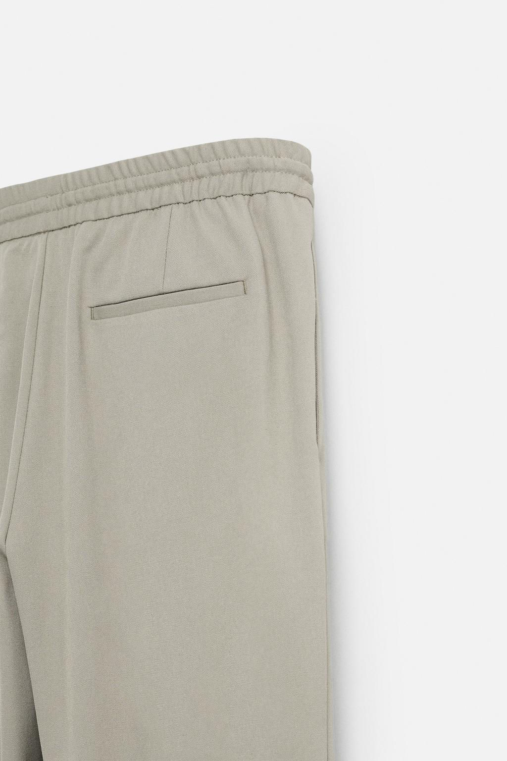 COMFORT FIT JOGGER WAIST TROUSERS - Zara фото 19