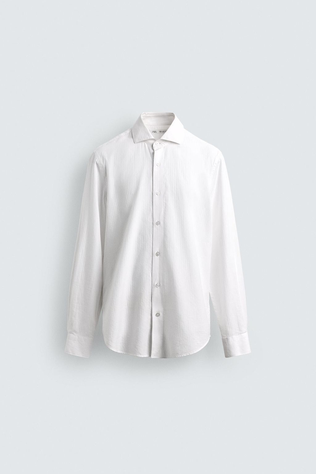 CAMISA REGULAR FIT ALGOD?N / Blanco - Zara фото 7
