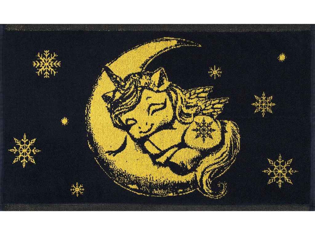 Полотенце махровое 6с104.411ж1 На луне(т.желтый) 67х40см