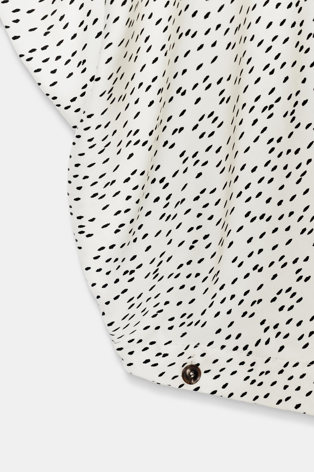 PANTAL?N ESTAMPADO DRAPEADO ZW COLLECTION / Crudo / Negro