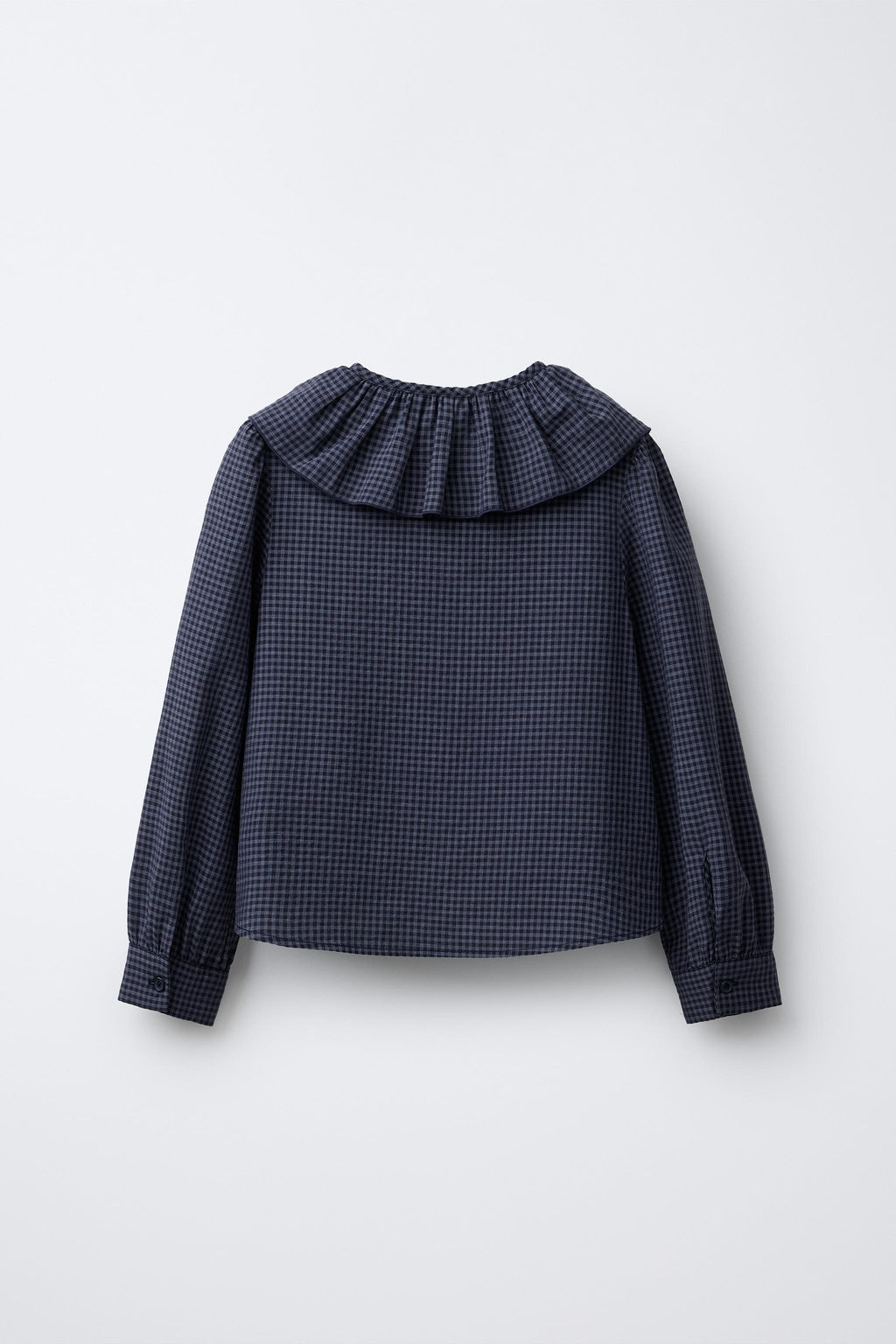 GINGHAM SHIRT WITH RUFFLE TRIMS - Zara фото 2