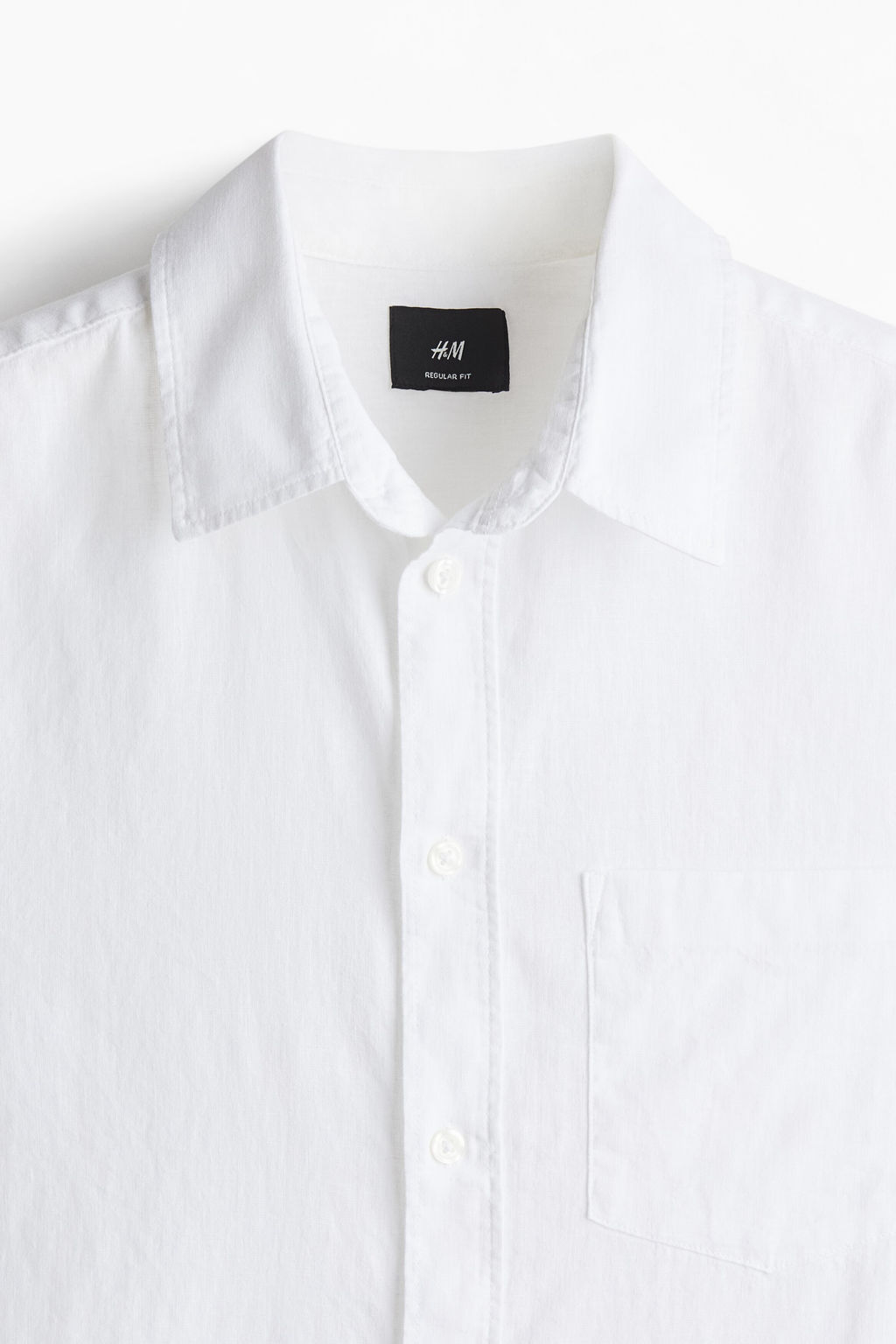 Camisa en mezcla de lino Regular Fit - H&m фото 11