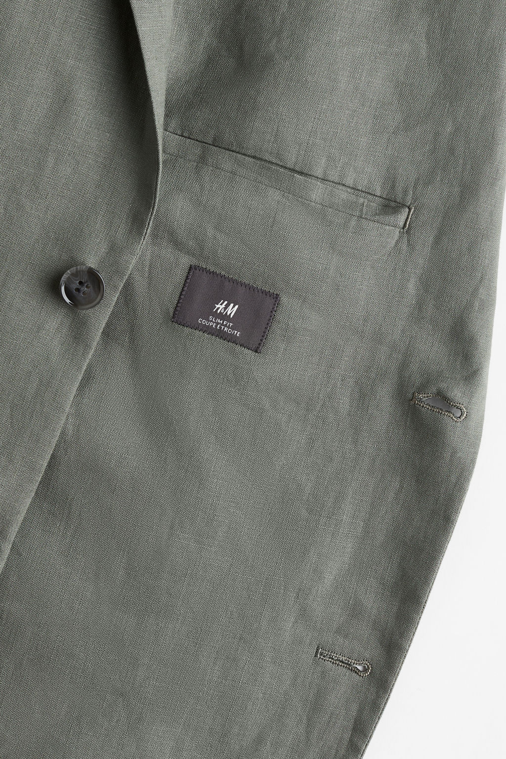 Americana de lino Slim Fit - H&m фото 5