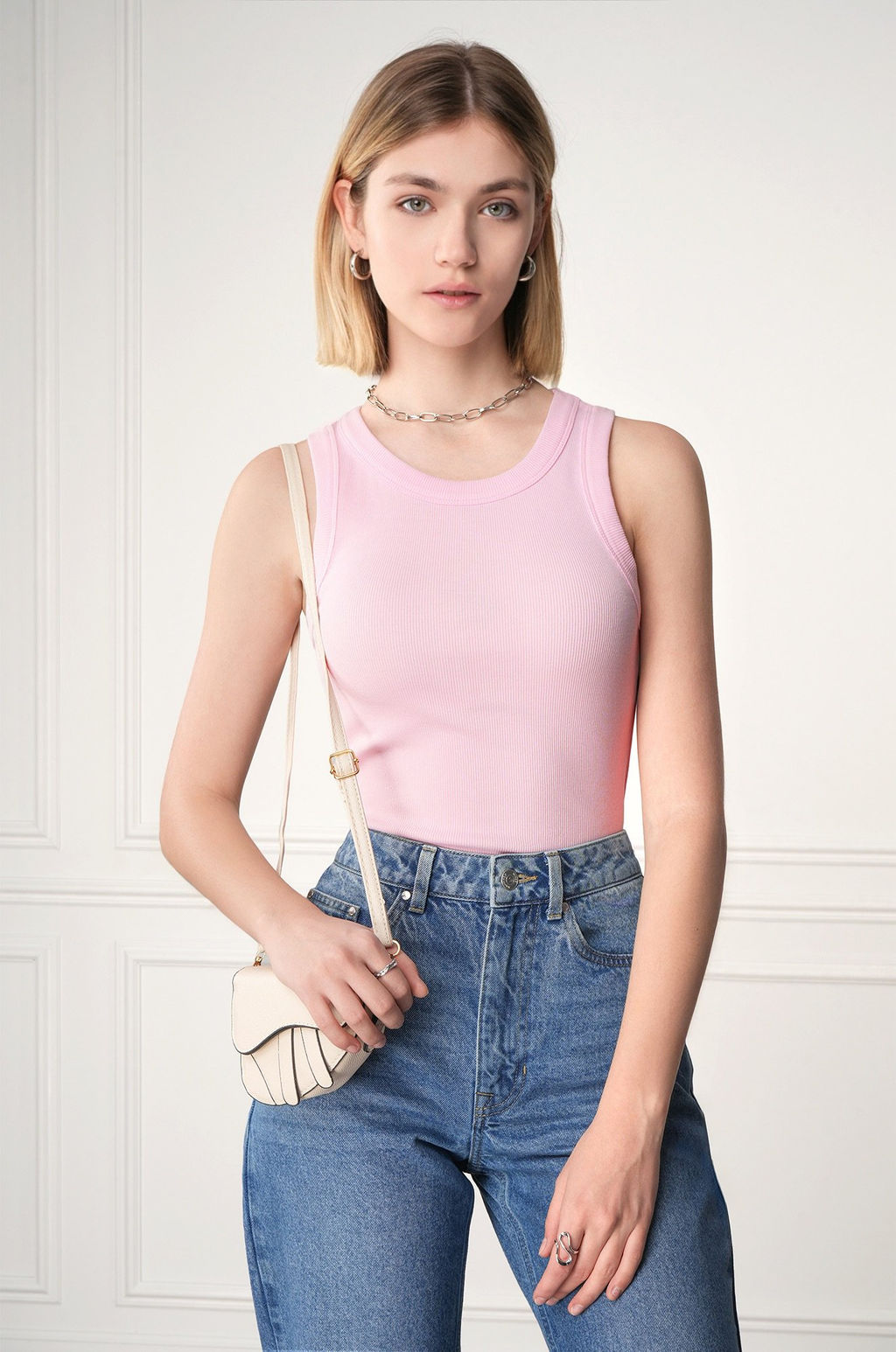 Женская майка-топ в рубчик Happyfox