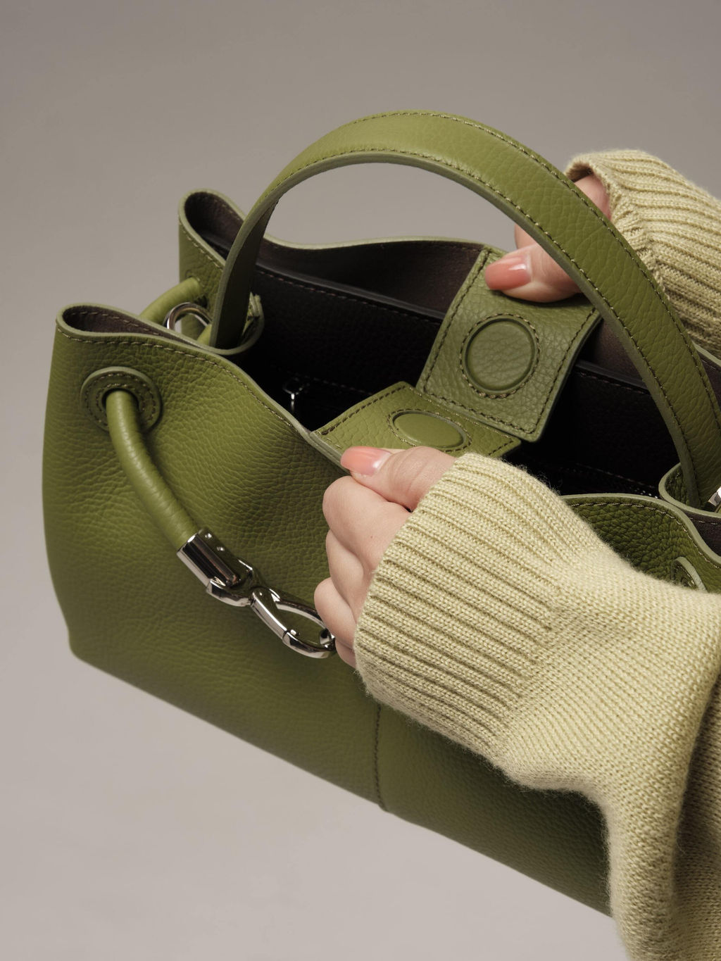 Кожаная сумка Ties DBR 31185 зеленый бамбук