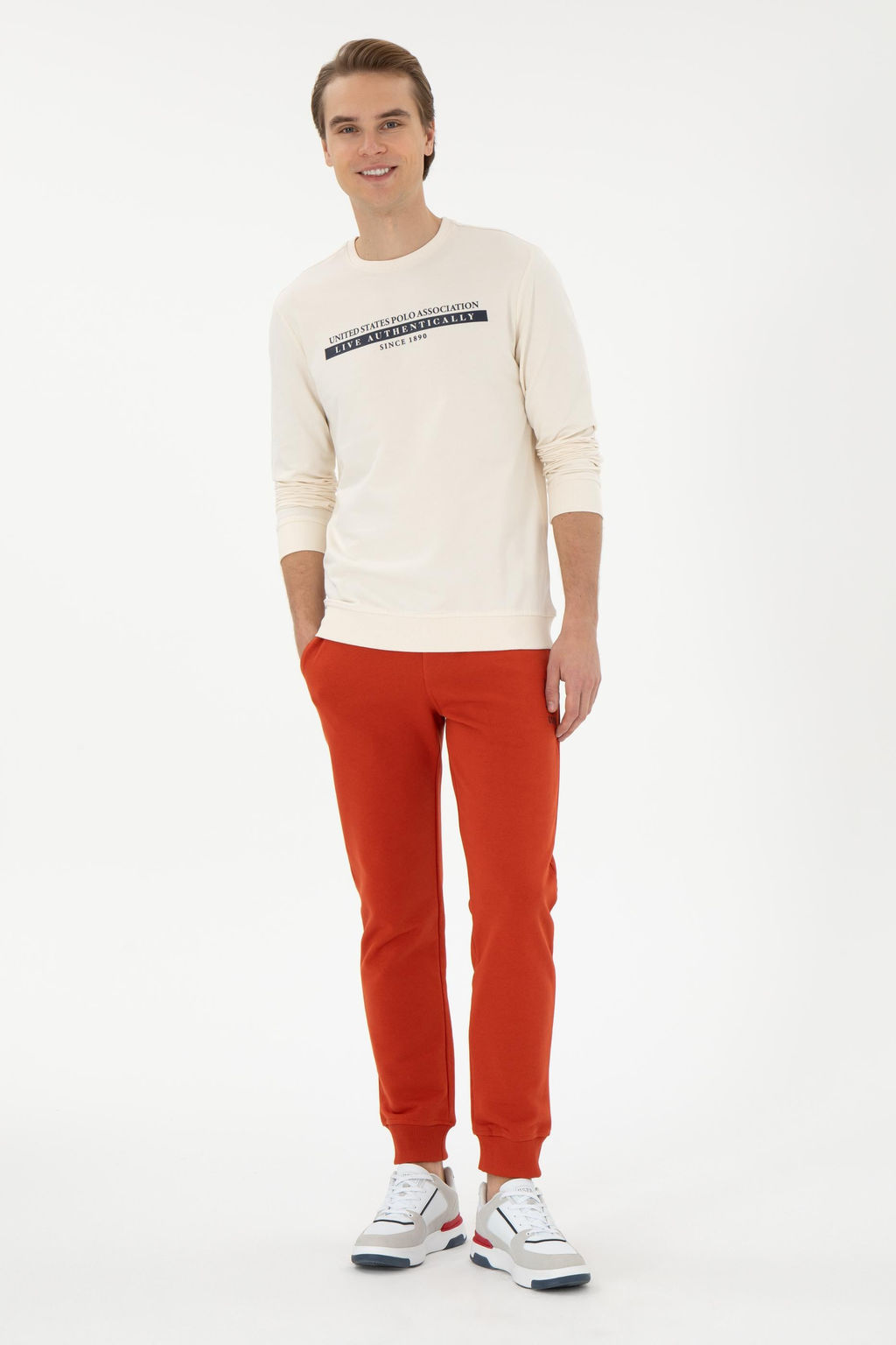 Мужской кремовый свитшот Неожиданная скидка в корзине - U.s. polo assn фото 11