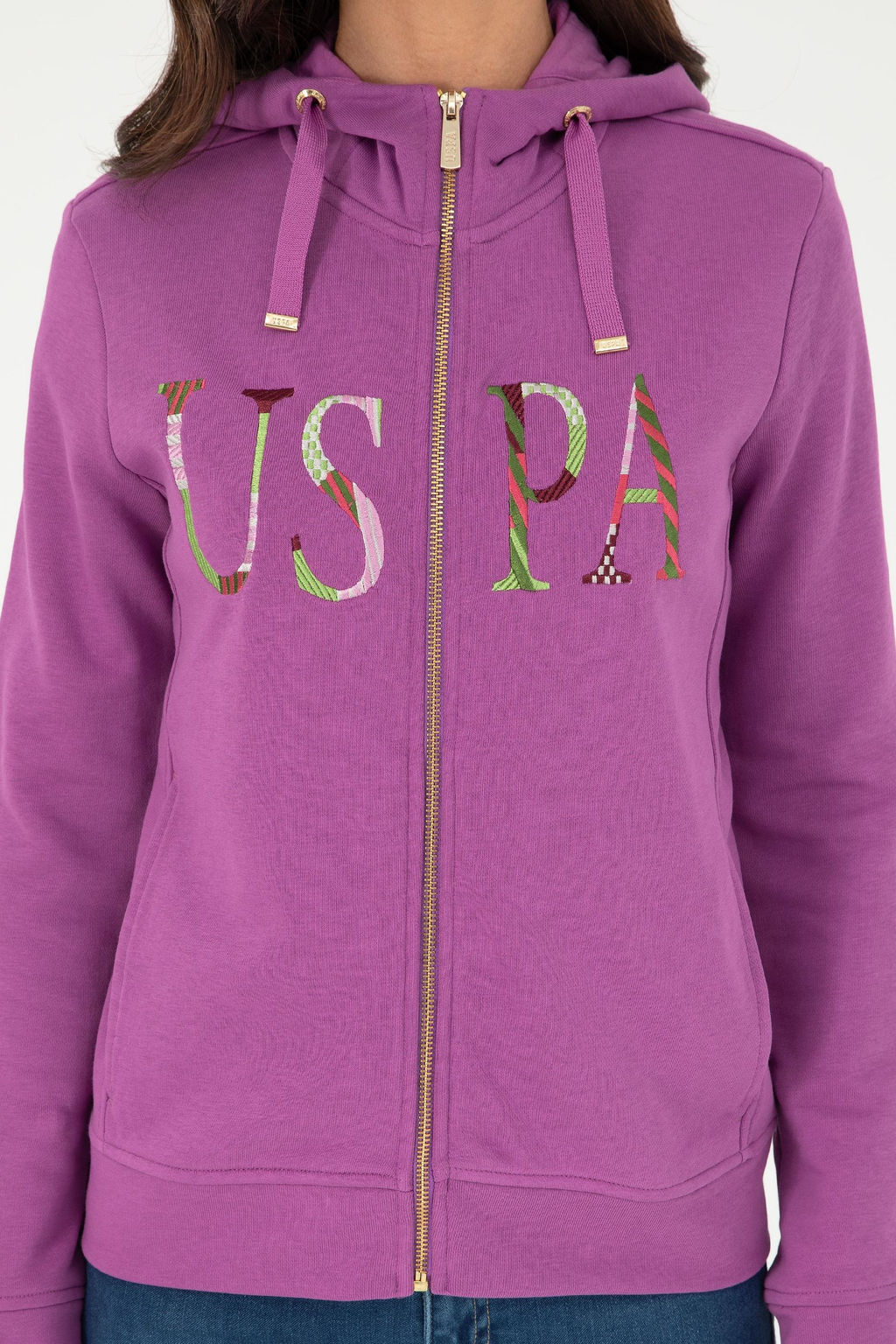 U. S. Polo Assn / Женский фиолетовый базовый свитшот - U.s. polo assn фото 6