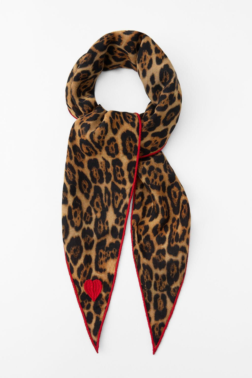 ANIMAL PRINT EMBROIDERED BANDANA - Zara фото 3