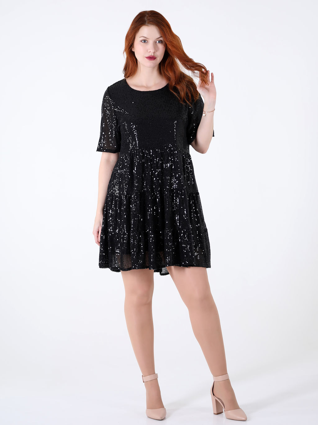 Платье блестящее черное - Almond фото 6