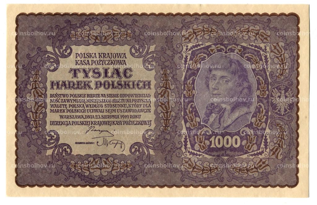 1000 марок 1919 года Польша