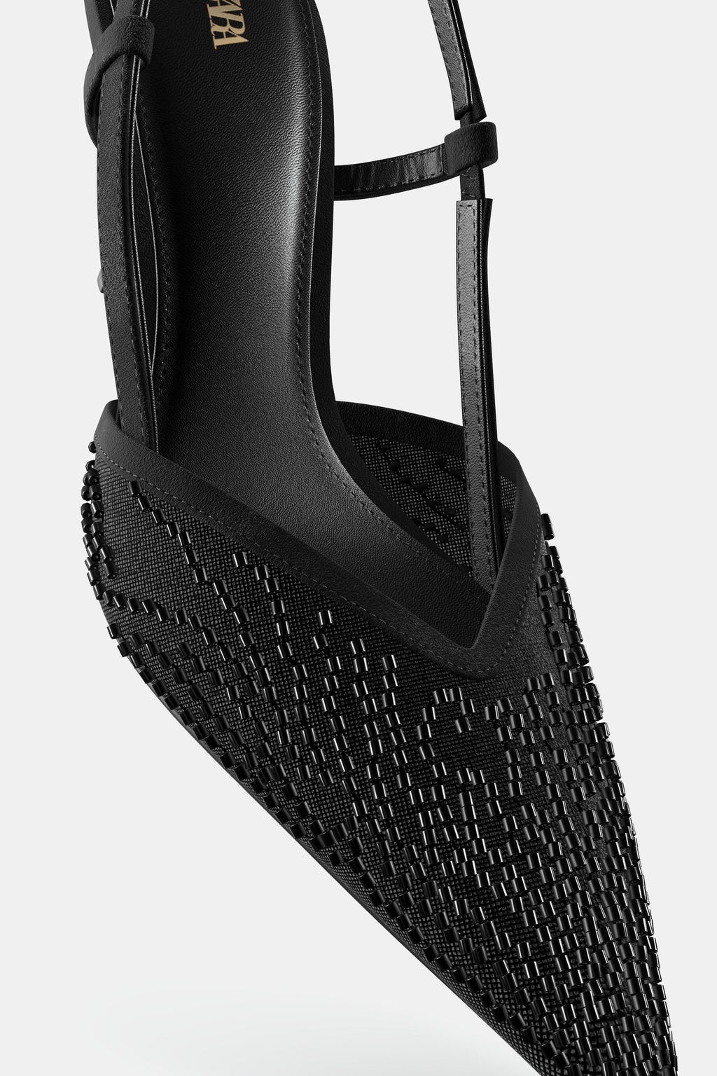 MESH RHINESTONE SLINGBACK SHOES - Zara фото 6