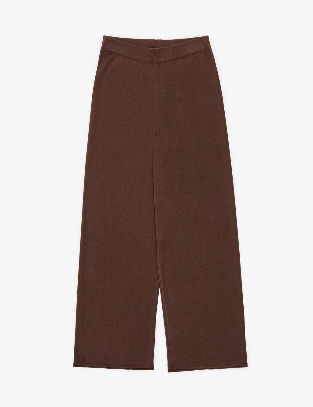 Kahverengi Loose Fit Triko Pantolon