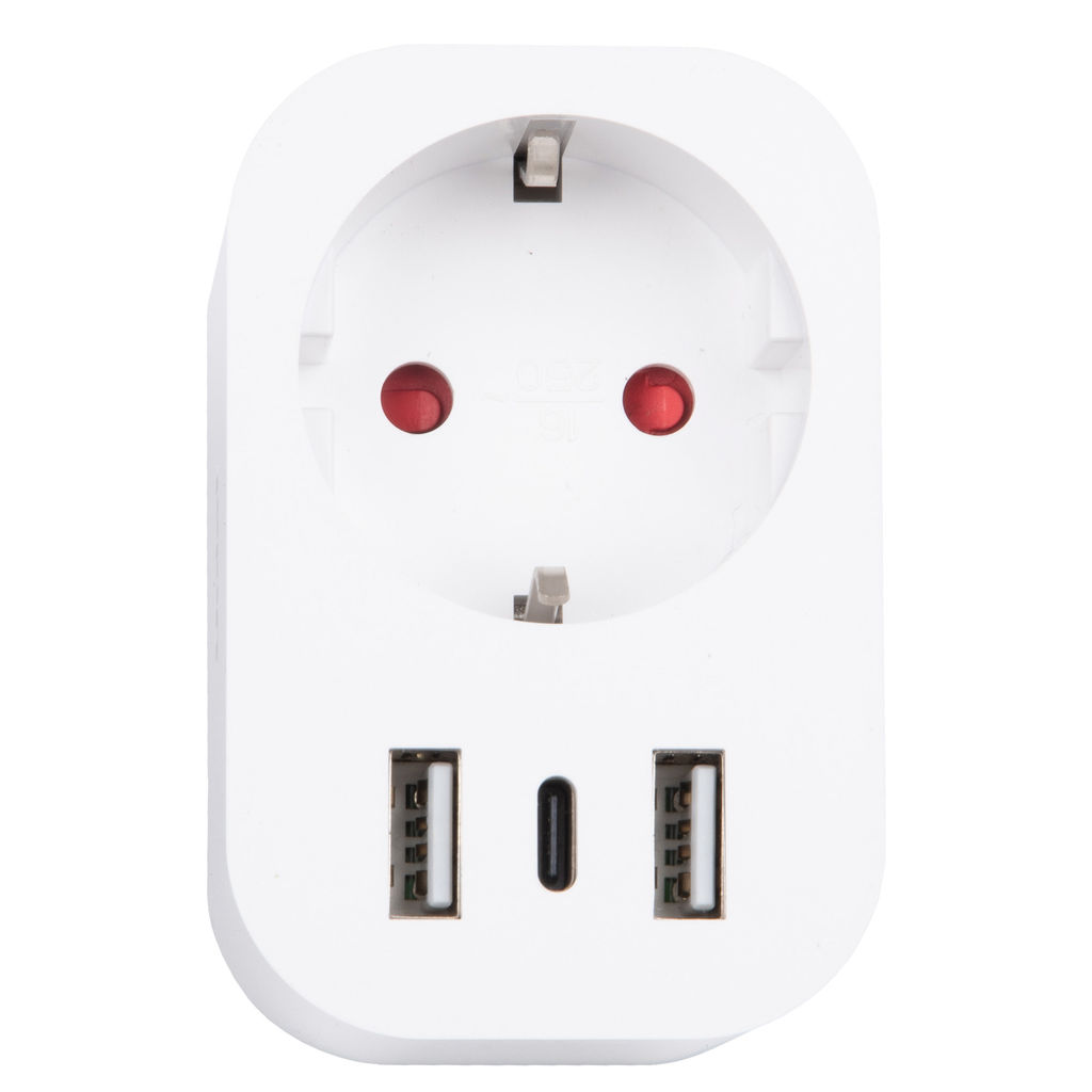USH-A103 1G/UC/WF WHITE Умная розетка Wi-Fi. 2USB+Type-C (5В, 2,4A). 16A. До 3680Вт. Голосовое управление+приложение UnielSmart. TM Uniel - Volpe фото 4