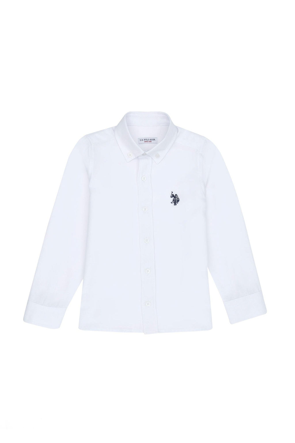U. S. Polo Assn Белая базовая рубашка с длинным рукавом для мальчика - U.s. polo assn фото 7