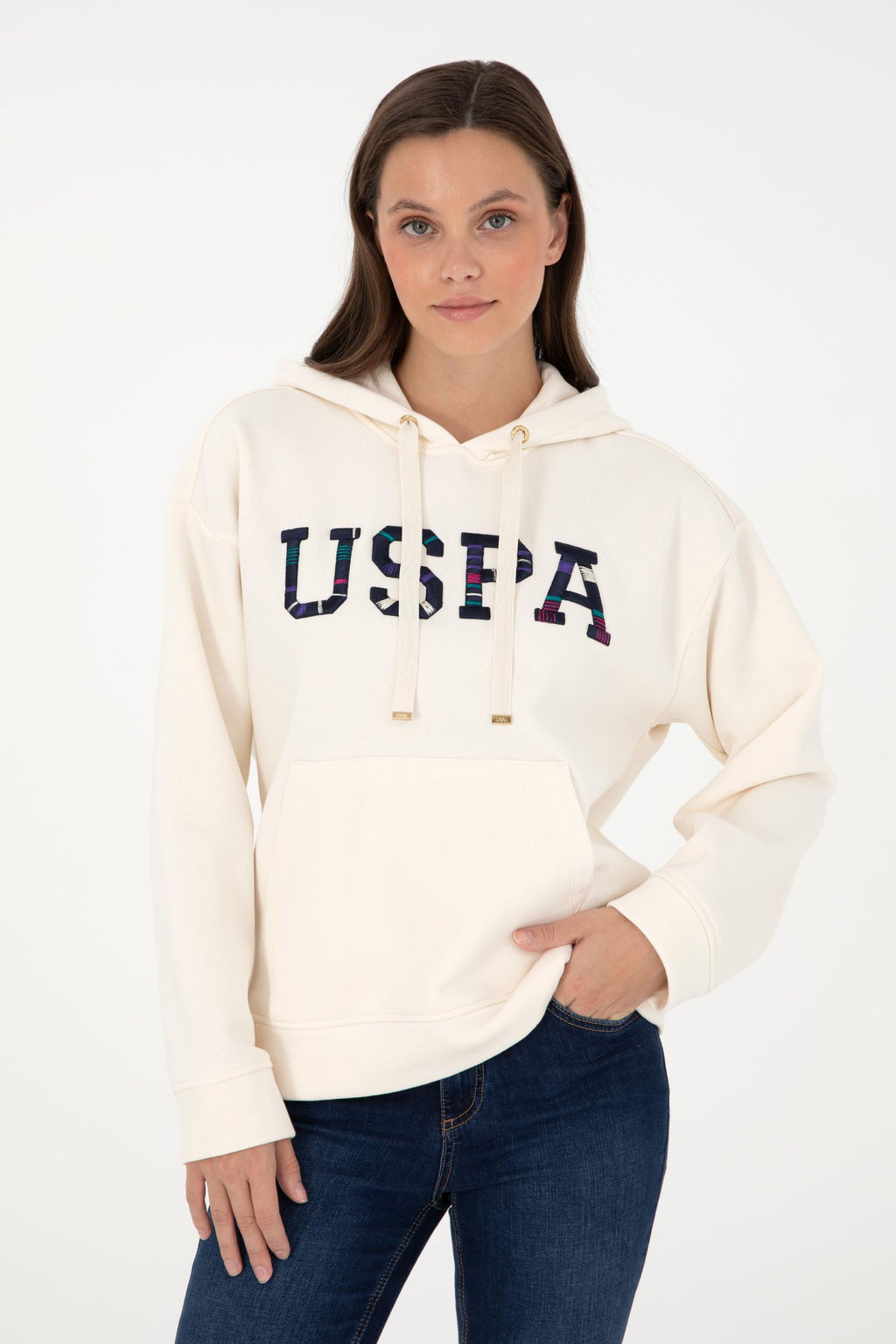 Женский кремовый свитшот - U.s. polo assn фото 3