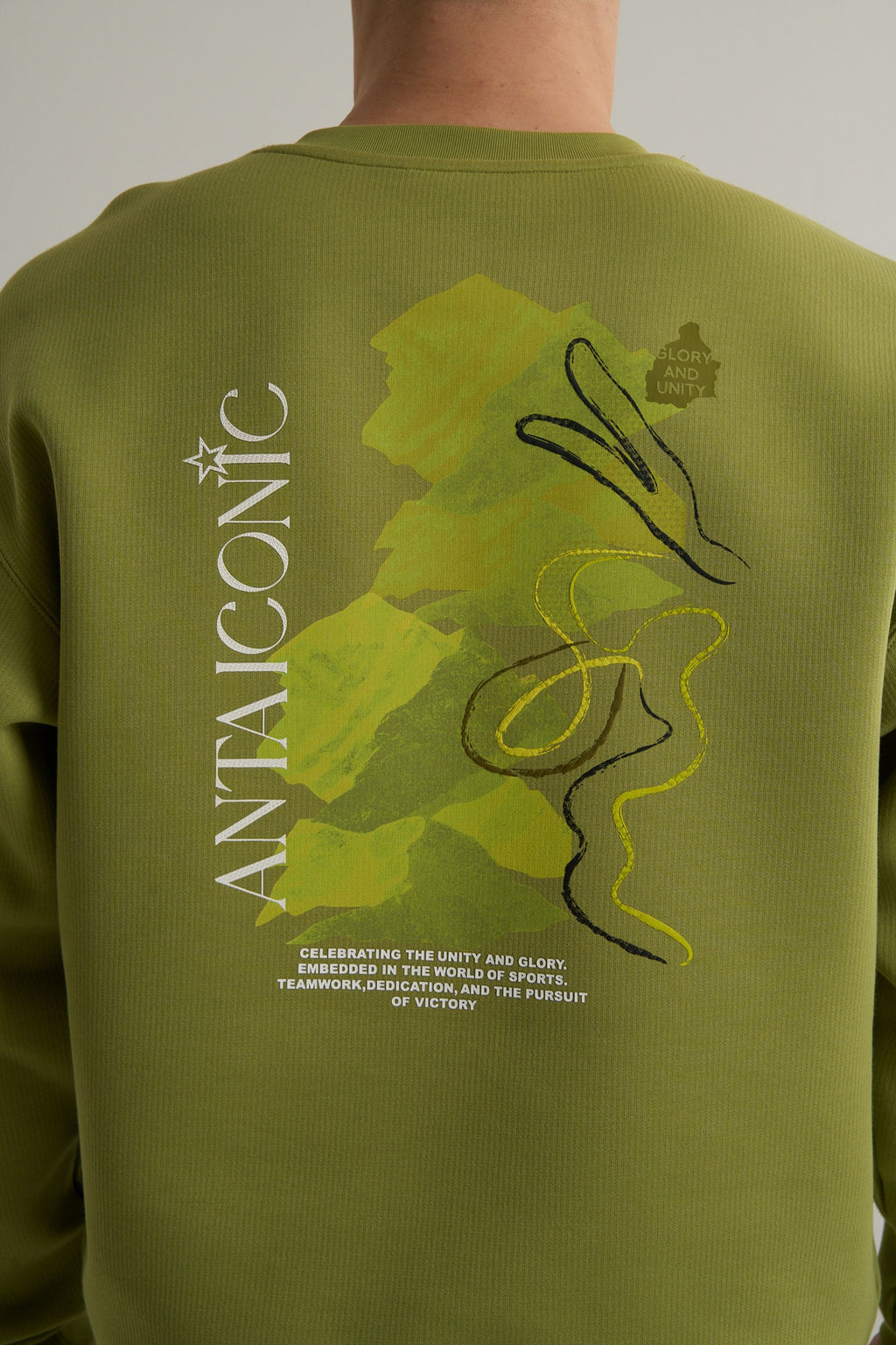 Свитшот Зеленый ICONIC Sweatshirt - Anta фото 6