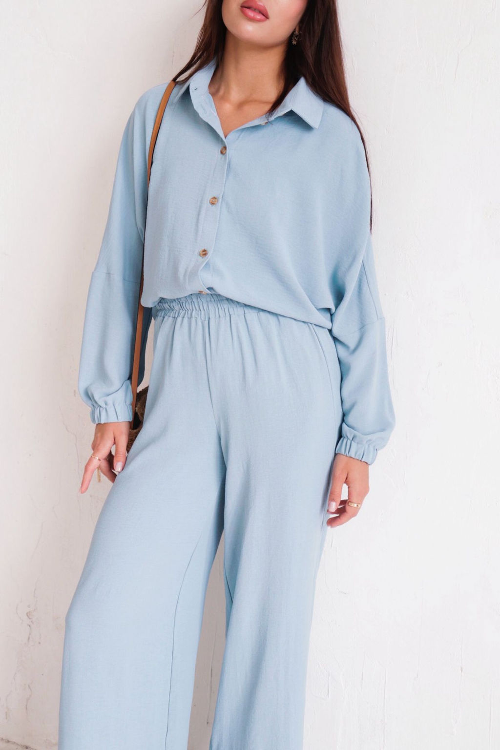 9650 Костюм в пижамном стиле голубой - Martichelli фото 3