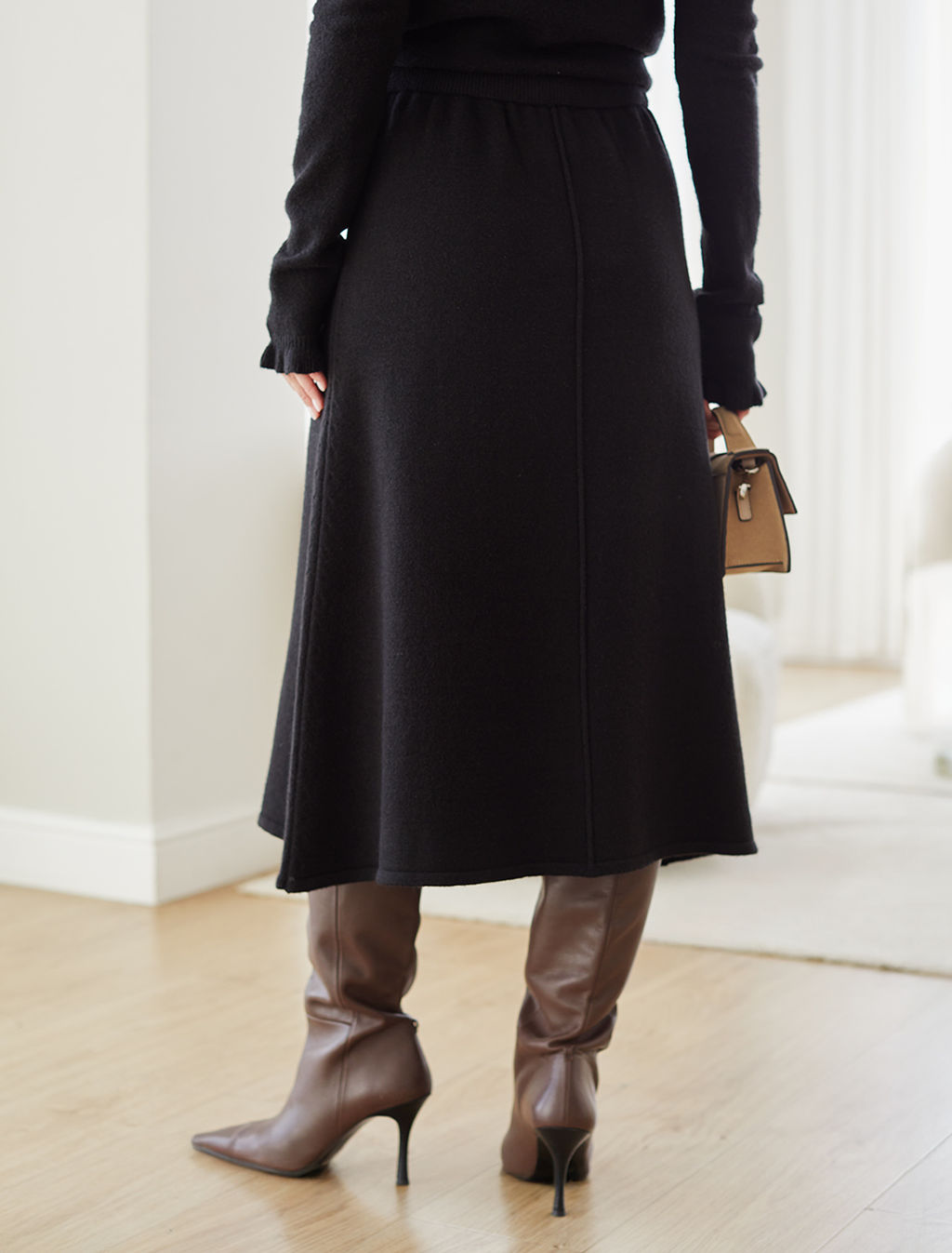 Юбка А-силуэта из пряжи с кашемиром - Vilatte фото 2