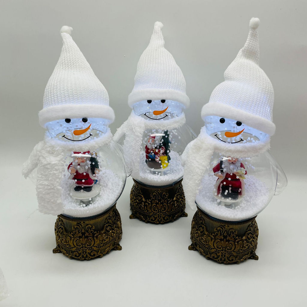 Новогодний декор Ночник - Снеговик с Дедом Морозом 35 см (арт. 7047-1АВС) в ассортименте - Ип лебедев о.ю фото 5