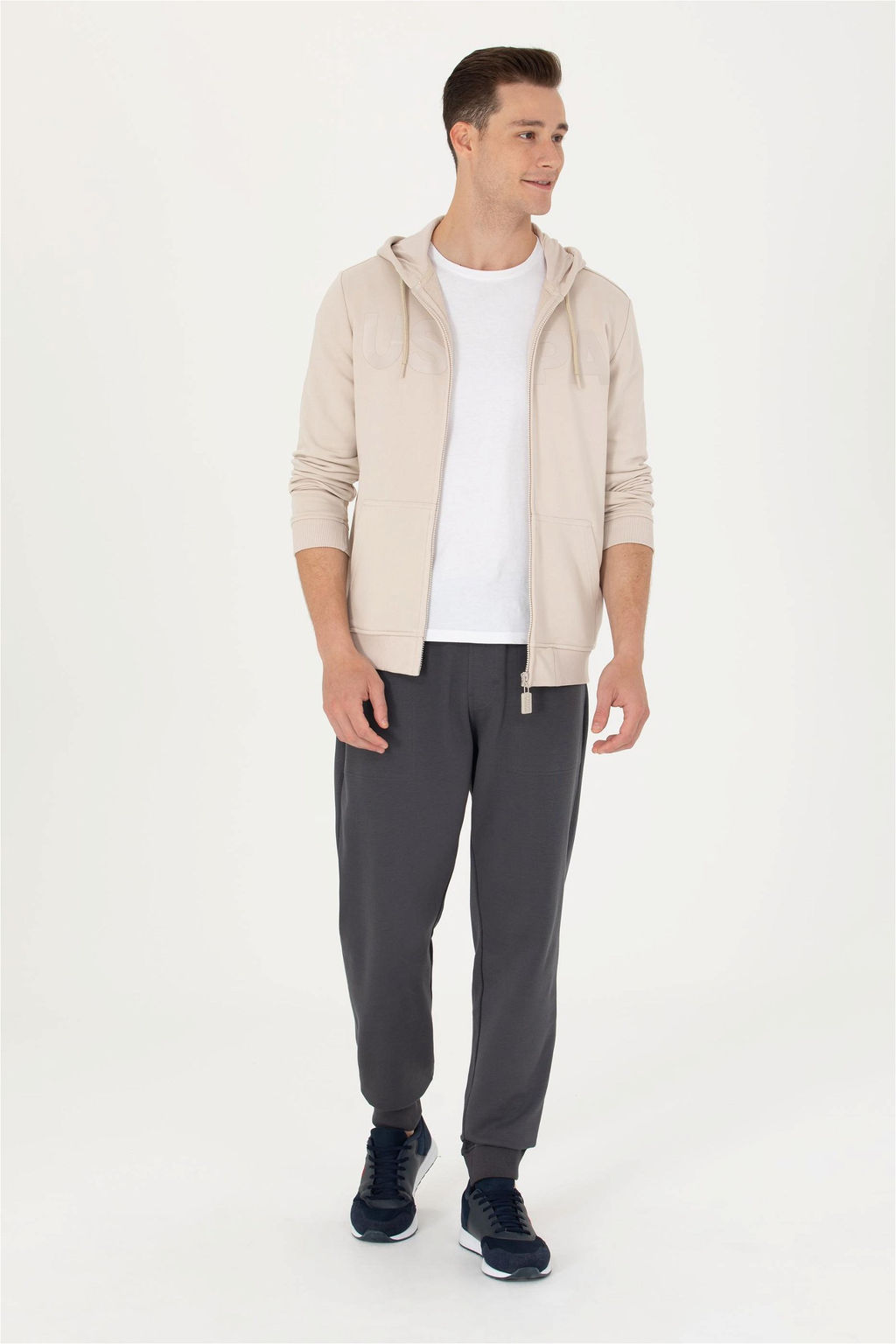 U. S. Polo Assn / Мужской бежевый свитшот - U.s. polo assn фото 10
